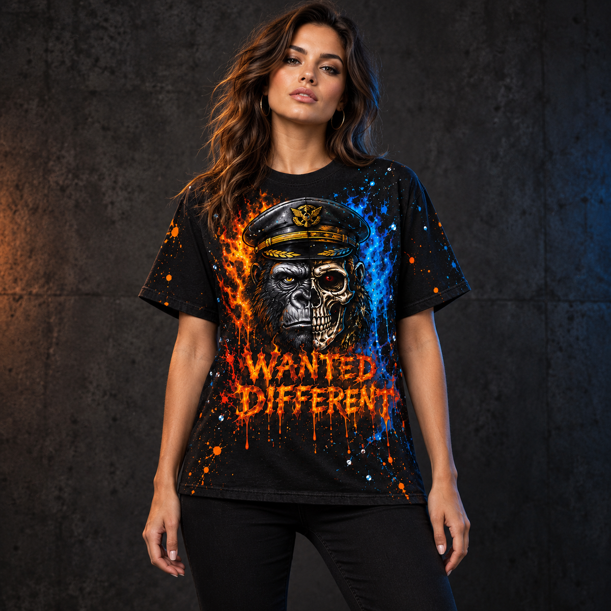 Captain Ape T-shirt — AI model mockup