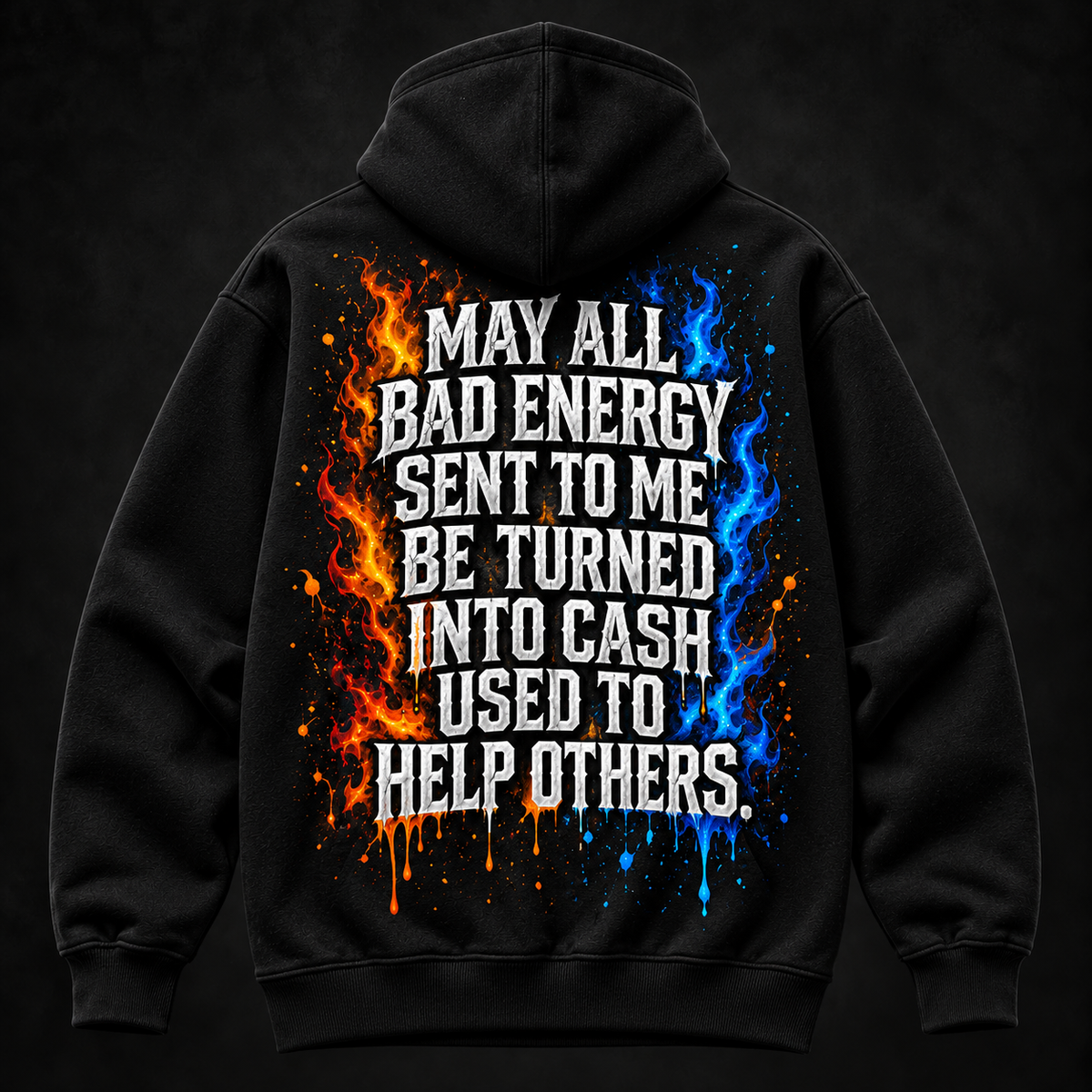 Captain Ape Hoodie — back with corrected slogan
