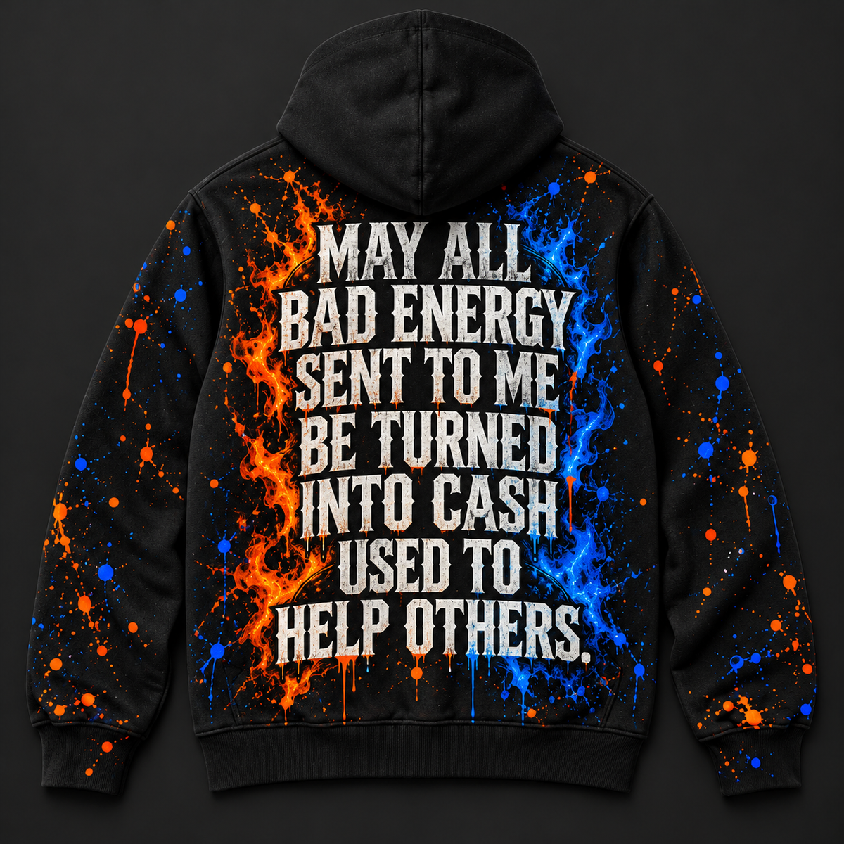 Captain Ape Zip Hoodie — back with corrected slogan