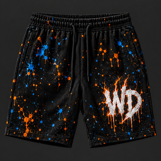 Flame Shorts — front mockup